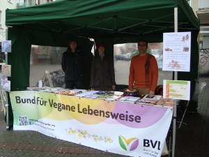 Frankfurt Veganer Weihnachtsstand der Frankfurter BVL-Gruppe